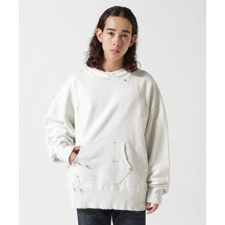 ANCELLM／アンセルム／HOODIE CUTOFF CRASH SWEAT SHIRT | ガーデン 