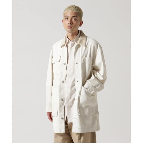 [}C]YOKE^[N^DENIM COVERALL HALF COAT/K[fiGARDENj zCg