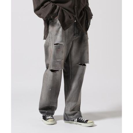ANCELLM／アンセルム／CRASH SELVEDGE DENIM STRAIGHT 5P PAN 