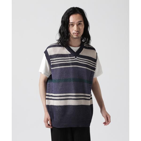 YOKE／ヨーク／BORDER MESH KNIT VEST | ガーデン(GARDEN) | マルイ ...