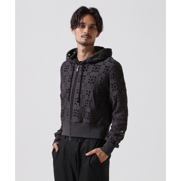 トップス MASU FLOWER HOLE ZIP-UP SWEAT PARKA MASU／エムエーエスユー／FLOWER HOLE ZIP-UP SWEAT PARKA／MPFW