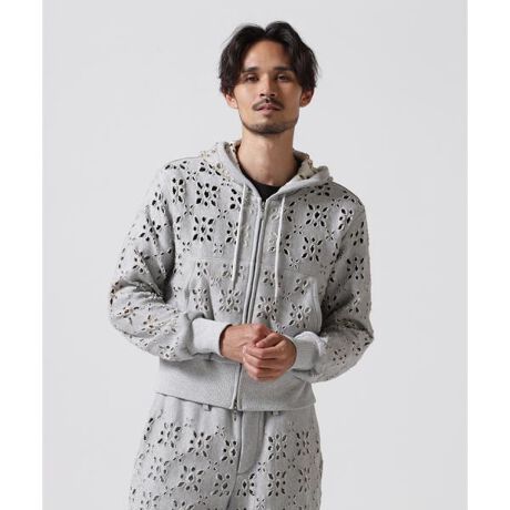 MASU／エムエーエスユー／FLOWER HOLE ZIP-UP SWEAT PARKA／MPFW 