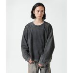 ANCELLM／アンセルム／EMBROIDERY UNEVEN OVER SWEAT SHIRT／A