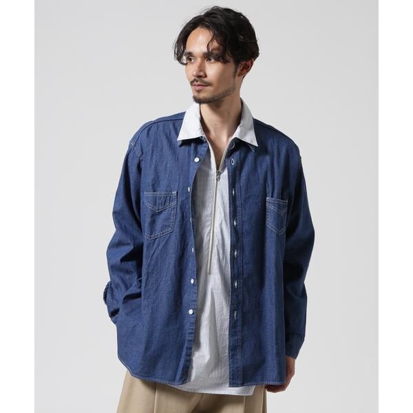 FOUNDOUR (ファウンダ) 25SS DENIM SHIRTデニムシャツ2 FOUNDOUR (ファウンダ) 25SS DENIM SHIRTデニムシャツ2 - メルカリ