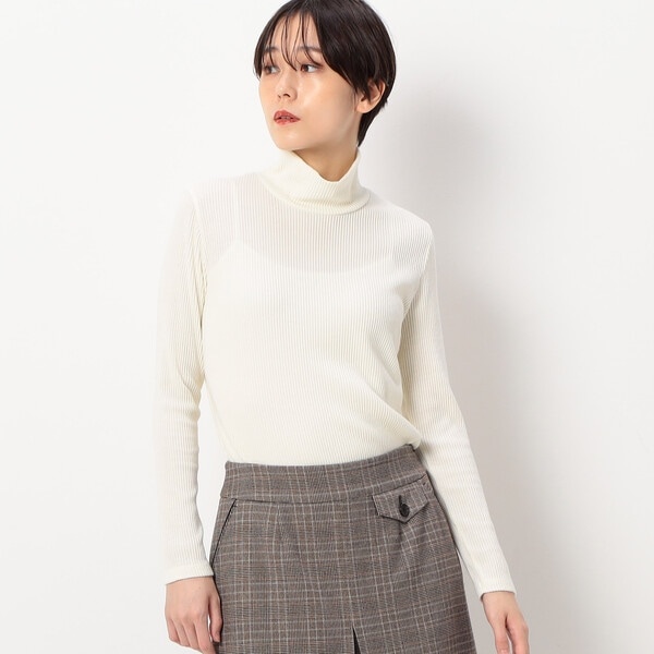〔 TALLサイズ 〕 ラグウォームリブニット ハイネックプルオーバー COMME CA｜[ TALLサイズ ] ラグウォームリブニット ハイネック