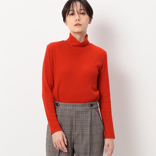 〔TALLサイズ〕ラグウォームリブニット ハイネックプルオーバー COMME CA｜[ TALLサイズ ] ラグウォームリブニット ハイネック