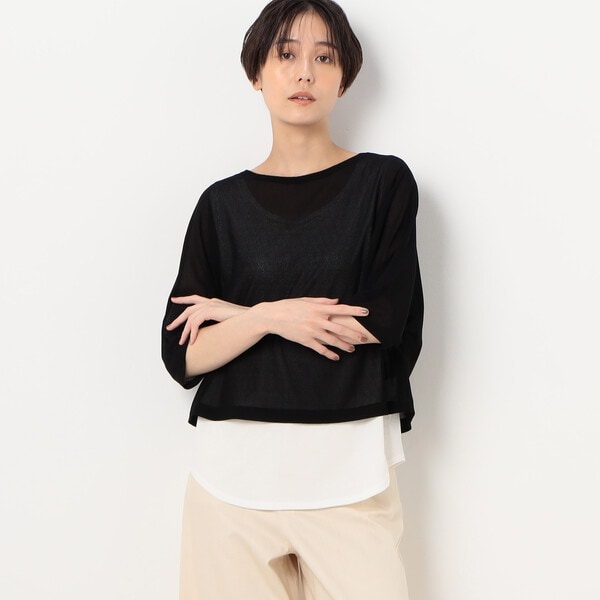 コムサ（COMME CA）/【レイヤード】ジョーゼットジャージーセットＴシャツ レイヤード】ジョーゼットジャージーセットTシャツ | コムサ(COMME CA