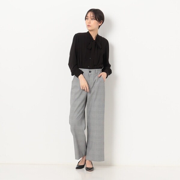 セットアップ対応】グレンチェックストレッチ パンツ | コムサ