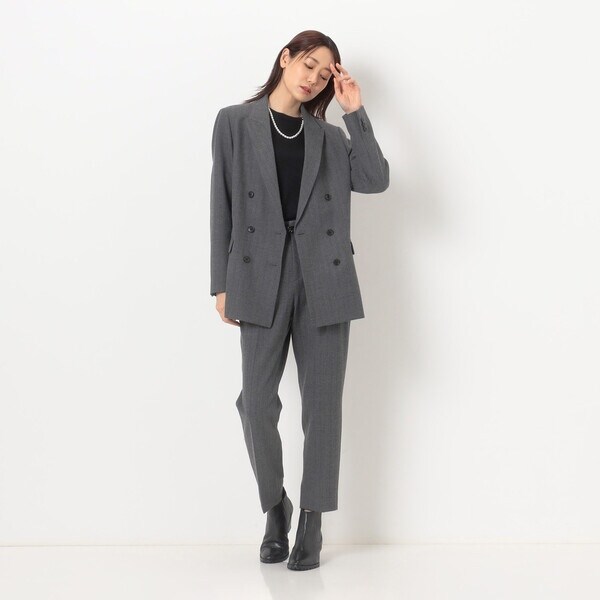 セットアップ対応】2WAYストレッチシアバターヘリンボーン ダブル