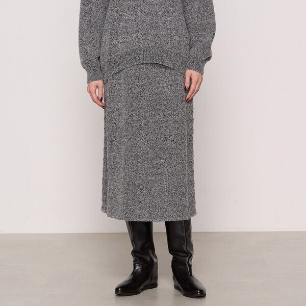 NOLLEY'S ノーリーズ　高機能フィブリルサテンバイヤススカートセットアップ セットアップ対応》高機能 フィブリルサテンバイヤススカート