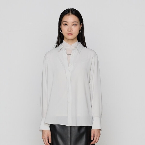 コットンナイロンシャンブレー カーチフ付きシャツ | コムサ(COMME CA