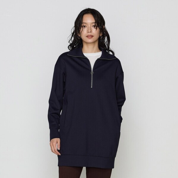 コムサ（COMME CA）/レーヨンストレッチポンチ ハーフジップチュニック レーヨンストレッチポンチ ハーフジップチュニック | コムサ(COMME CA