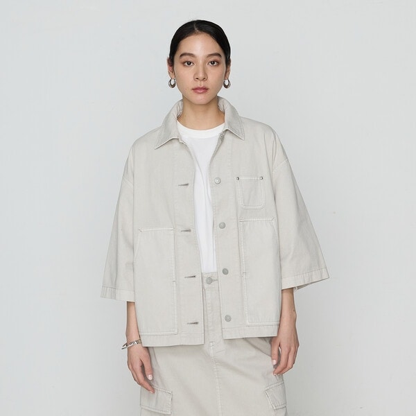 COMME CA（コムサ）の「80ozコットン逆目ツイル カバーオール