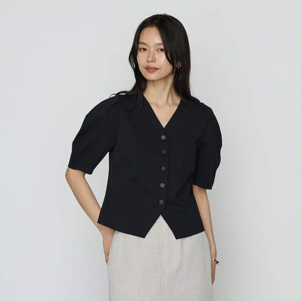 バックサテンアムンゼン シアー袖切り替えシャツ | ギャバジン K.T