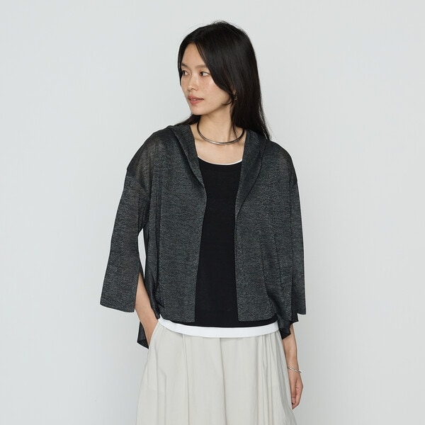 〔 TALLサイズ 〕 モールジャガードニット ジップアップカーディガン COMME CA｜[ TALLサイズ ] モールジャガードニット ジップアップ