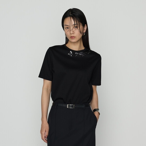 TALLサイズ 〕 コットン強撚ポンチ デザインタックシャツ | K.T キヨコ