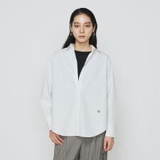 〔 TALLサイズ 〕 ストライプタイプライター／バルキーオックスフォード クロップドシャツ