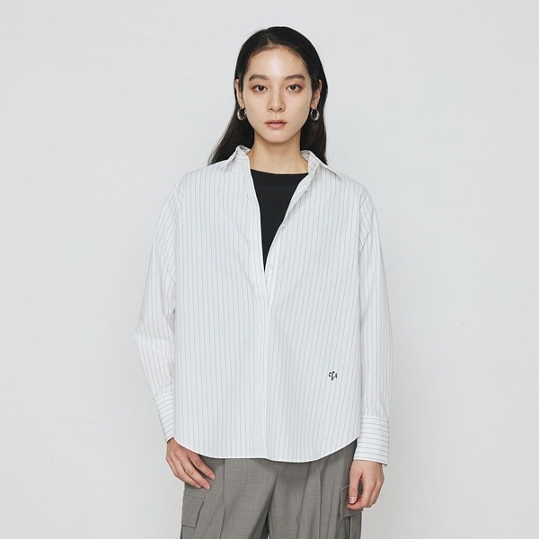 コムサ（COMME CA）/ストライプタイプライター／バルキーオックスフォード シャツ ストライプタイプライター／バルキーオックスフォード シャツ | コムサ