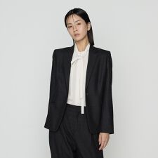 【セットアップ対応】トリアセウールフラノ シングルジャケット