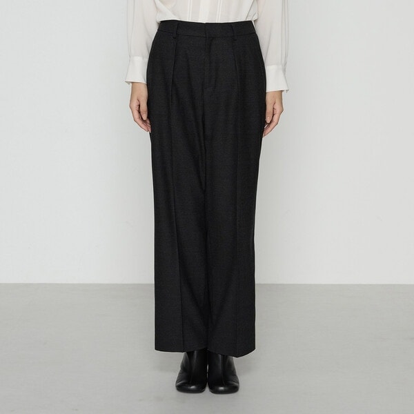 セットアップ対応】トリアセウールフラノ ワイドパンツ | コムサ(COMME