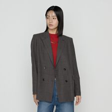 コムサ(COMME CA)の〔 Sサイズ 〕 トリアセウールフラノウィンドペン ダブルジャケット