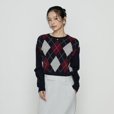 〔 TALLサイズ 〕 アーガイルニット プルオーバー