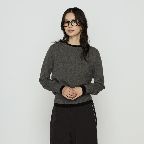 フリンジジャカード Vネックニット | K.T キヨコ タカセ(K.T KIYOKO