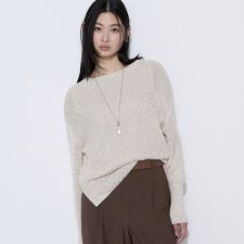 〔 TALLサイズ 〕 和紙混杢ニット プルオーバー