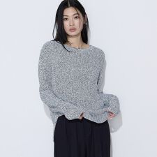 和紙混杢ニット プルオーバー