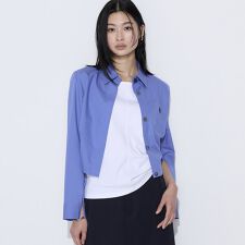 コットンポプリンストライプ クロプトシャツ