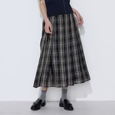 先染めシアーチェック タックスカート