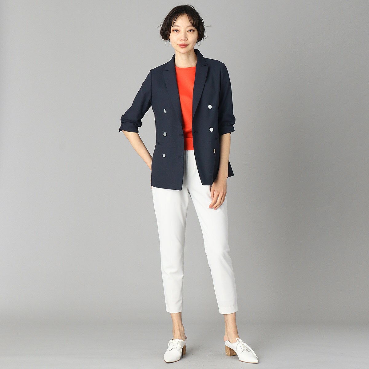 格安saleスタート ダブルブレストジャケット ルミノーゾ コムサ ストレッチ コート ジャケット Www Theashleycentre Co Uk