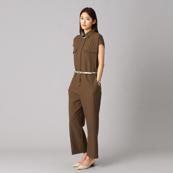 DT★Max Mara★fasto コットンリネンジャンプスーツ 綿麻ジャンプスーツ