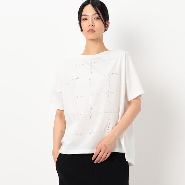 洗える】プレーティング天竺 チェック柄刺繍プルオーバー | ギャバジン