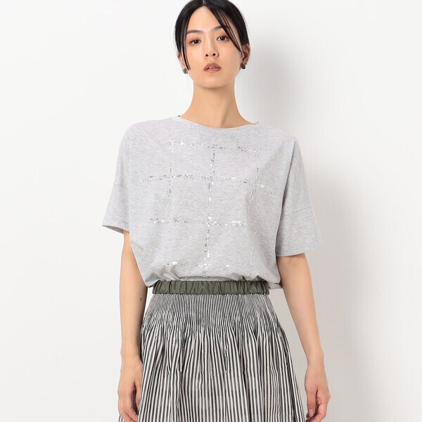 洗える】プレーティング天竺 チェック柄刺繍プルオーバー | ギャバジン