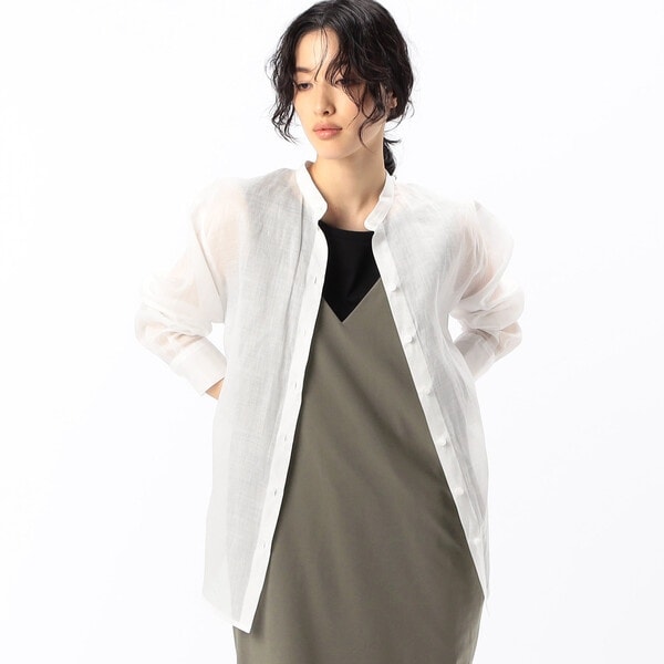 ウォッシャブル】竹シャンブレー ロングシャツ | ギャバジン K.T