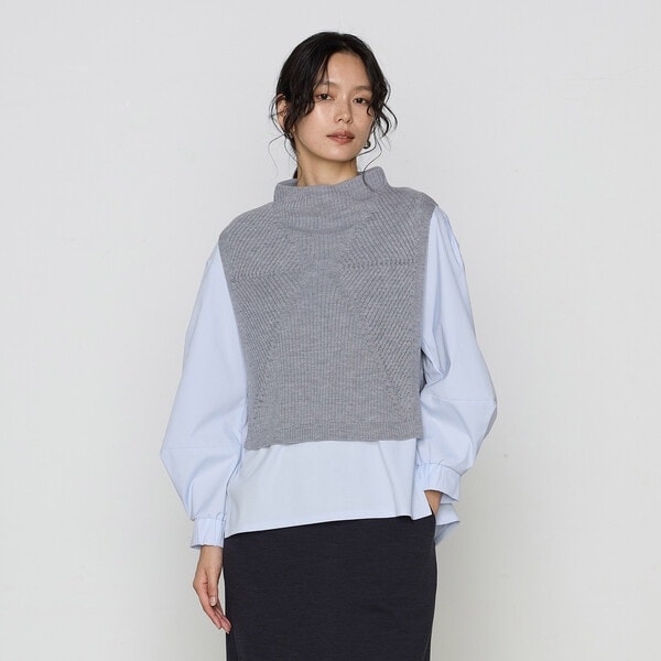 80／-ポンチ ドッキングプルオーバー | ギャバジン K.T(Gabardine K.T