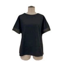 プレーティング天竺 袖シアーTシャツ