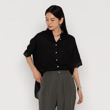 麻調合繊 シアーブラウス