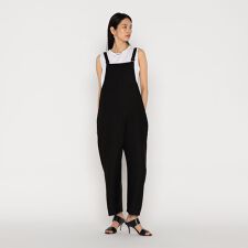 麻調合繊 パンツディテールオールインワン