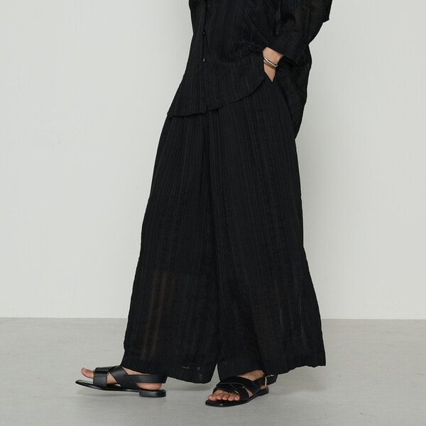 ハイテンションポンチ タックワイドパンツ | ギャバジン K.T(Gabardine