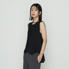 チェック柄カラミ ジレ