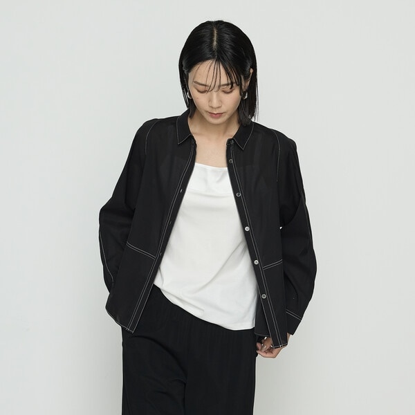 リネンシルクシフォン シャツ | メゾンプラチナ(Maison Platinum