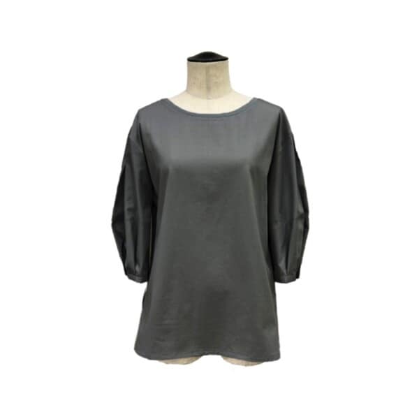 60/-スビン リサイクルオーガニックスムース ねじりスリーブTシャツ