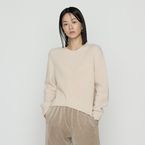 ラクーン×アンゴラブレンドヤーン パーティーニット・ボトルネック