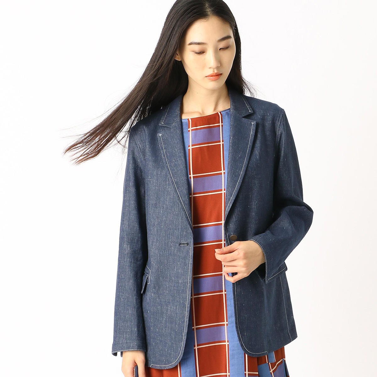 美品◇K.T キヨコタカセ 定価4.8万 洗える BIGシルエットジャケット9号 ZERO WASHデニムBIGシルエットジャケット | K.T キヨコ タカセ