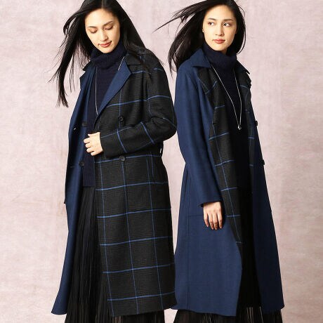 TALLサイズ〕リバーシブルベルテッドローブコート | K.T キヨコ タカセ 