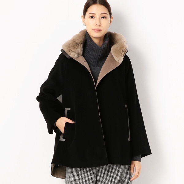 ロングコート《高品質・美品》日本製 アンゴラ毛 コート 毛皮コート 11号 グレー