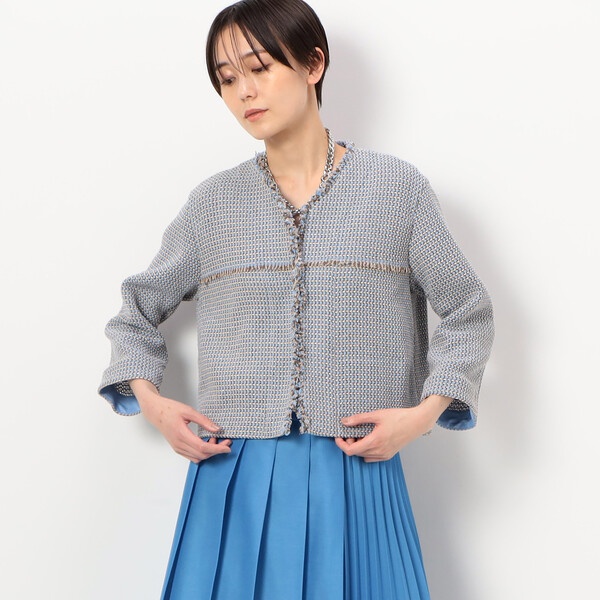 TALLサイズ 〕 からみ織り ノーカラージャケット | K.T キヨコ タカセ