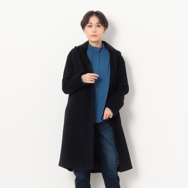 【Ayk】K.T キヨコタカセ　襟ファー付き スタンドカラー コート Ayk様専用】K.T キヨコタカセ 襟ファー付き スタンドカラー コート